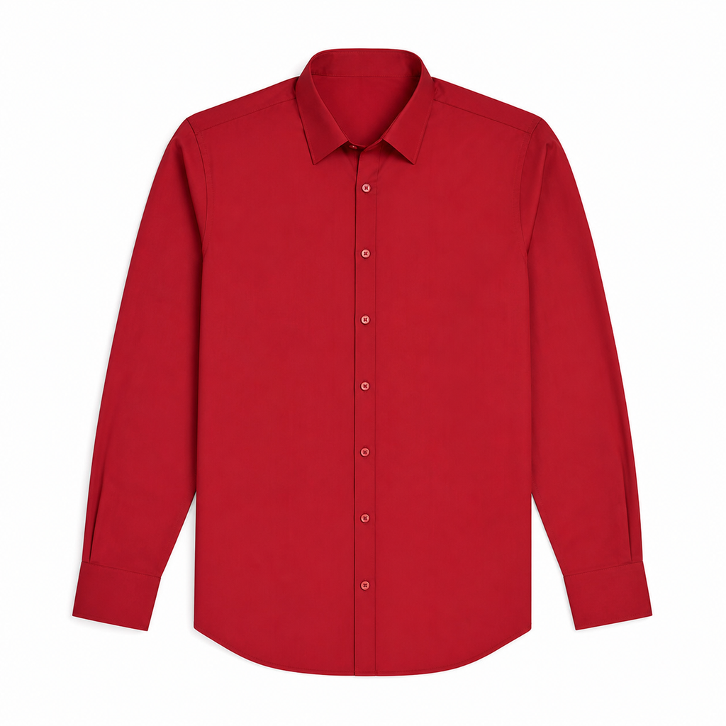 Special Offer - Men's Classic Red Long Sleeve Dress Shirt.