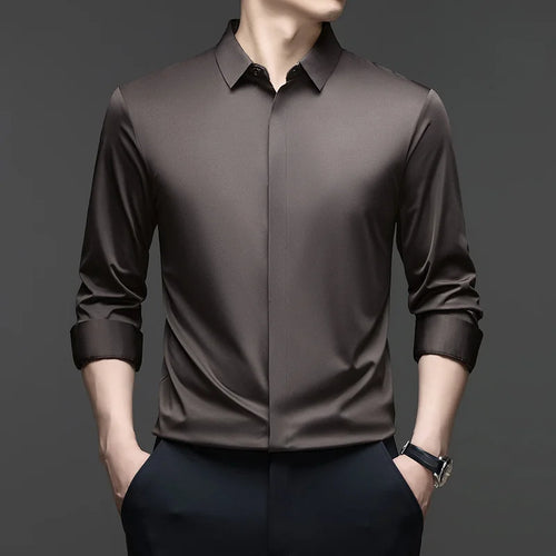 Long Sleeve Shirt Slim Fit Casual