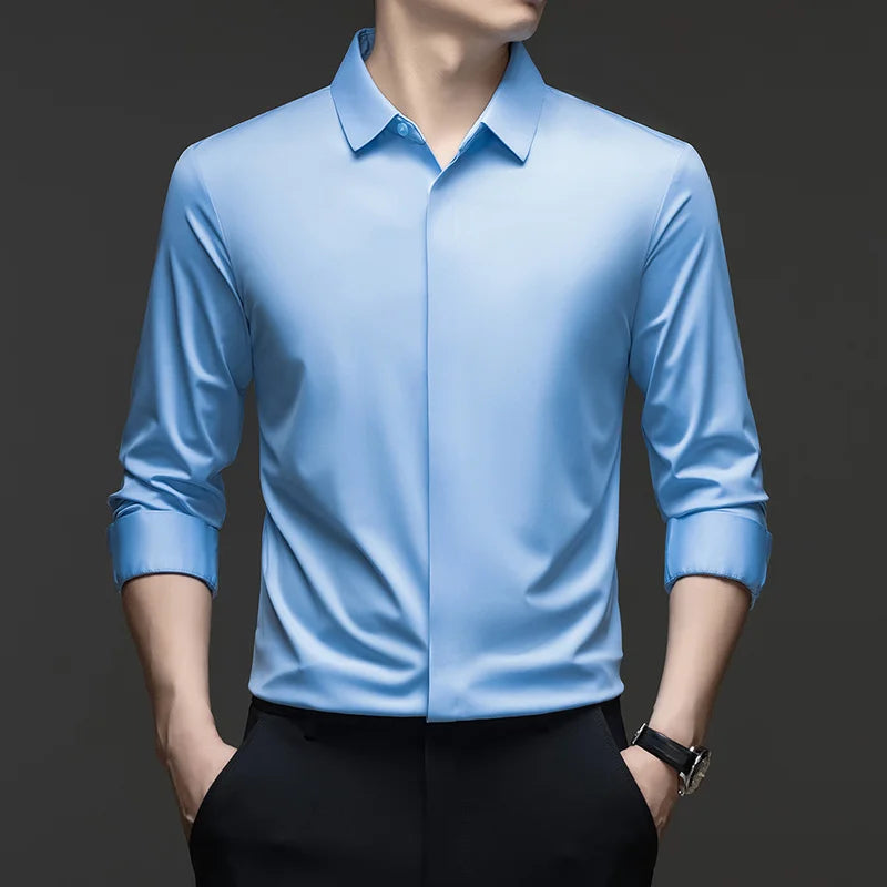 Long Sleeve Shirt Slim Fit Casual