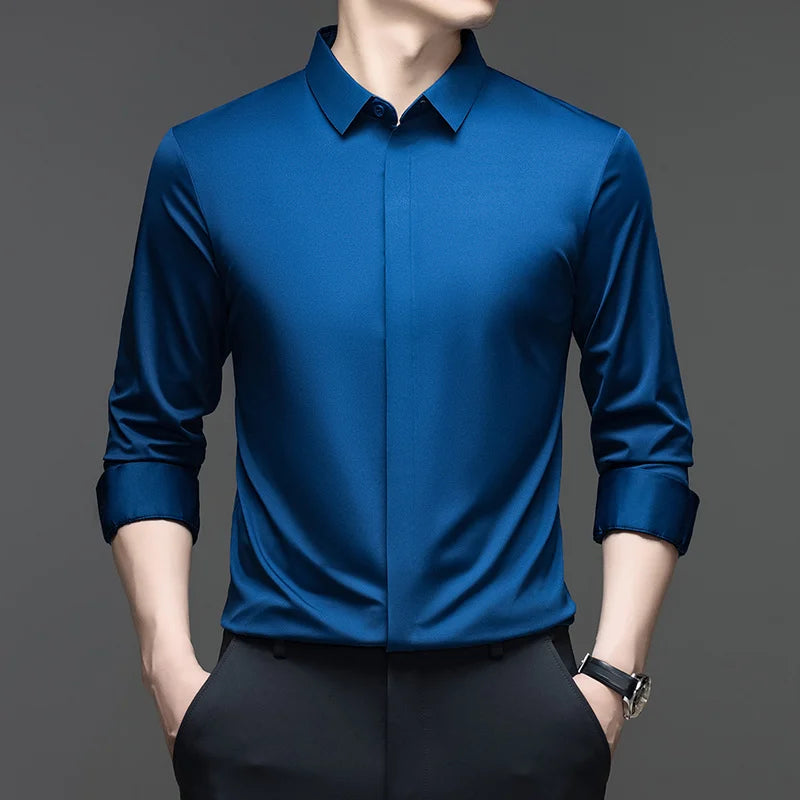 Long Sleeve Shirt Slim Fit Casual